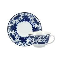 Conjunto De Xícara De Café Com Pires 06 Peças Folhagem - 2