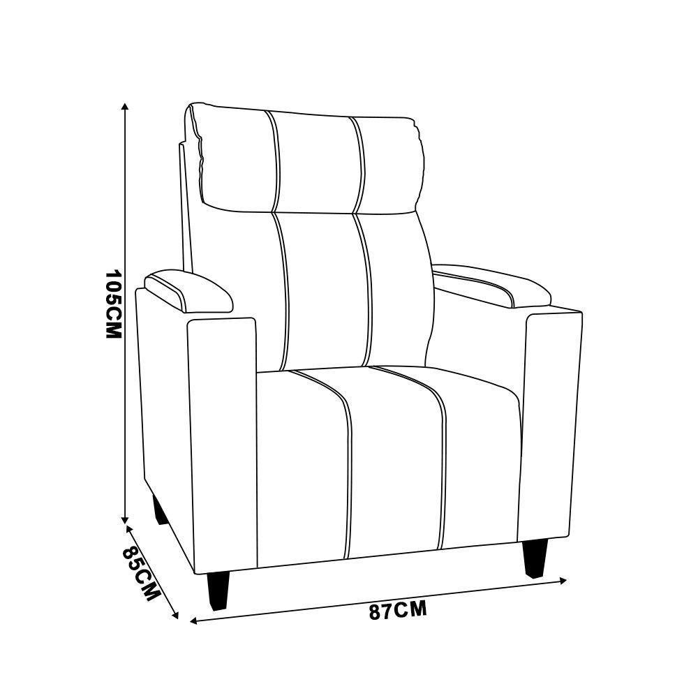 Poltrona Do Papai Com Puff Usb E Porta Copos Ravella Pu R04 - D'rossi Cor Ocre - 5