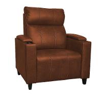 Poltrona Do Papai Com Puff Usb E Porta Copos Ravella Pu R04 - D'rossi Cor Ocre - 10