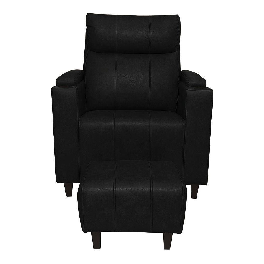 Poltrona Do Papai Com Puff Usb E Porta Copos Ravella Pu R04 - D'rossi Cor Preto - 2