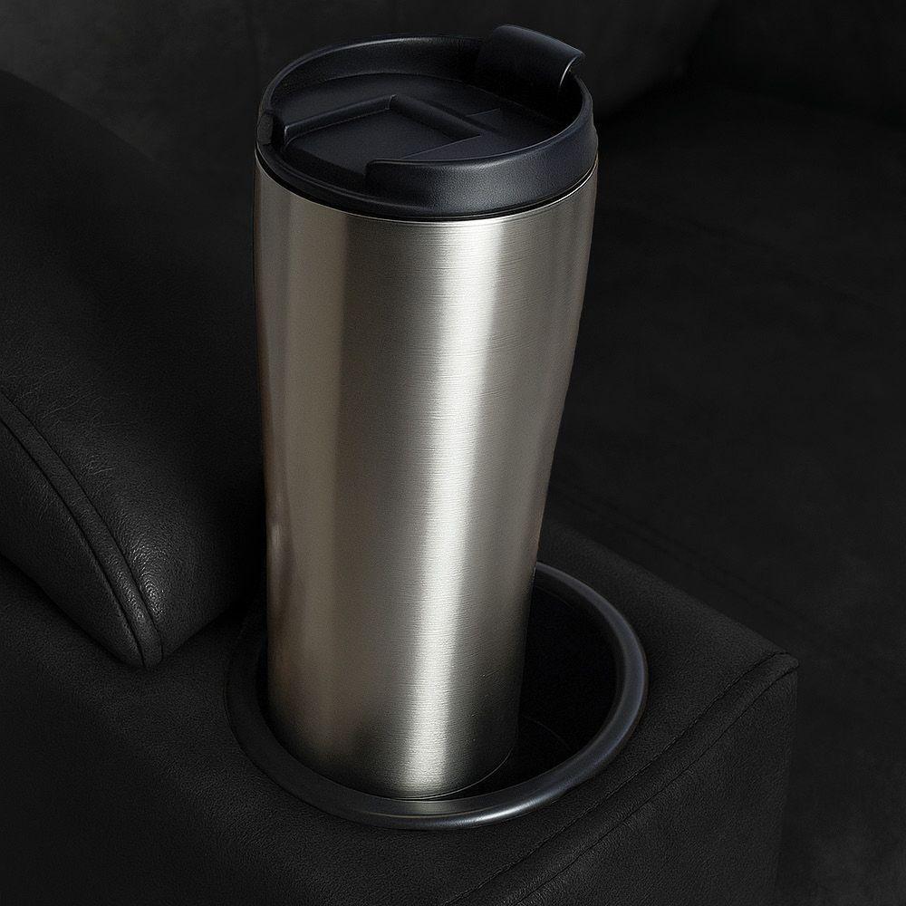 Poltrona Do Papai Com Puff Usb E Porta Copos Ravella Pu R04 - D'rossi Cor Preto - 8