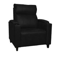 Poltrona Do Papai Com Puff Usb E Porta Copos Ravella Pu R04 - D'rossi Cor Preto - 10