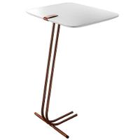 Mesa Apoio Lateral Para Sofá Lisboa Pé Café Branco - 1