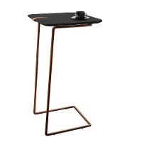 Mesa Apoio Lateral Para Sofá Atenas Pé Café Preto - 1