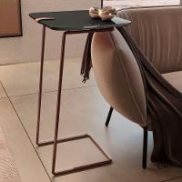 Mesa Apoio Lateral Para Sofá Atenas Pé Café Preto - 2