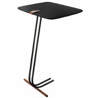 Mesa Apoio Lateral Para Sofá Lisboa Pé Preto Laca Preto - 1