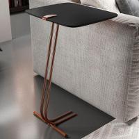 Mesa Apoio Lateral Para Sofá Lisboa Pé Café Laca Preto - 2