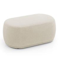 Puff Decorativo Orgânico Living Molly 02 Lugares Bouclê Bege - Desk Design - 1