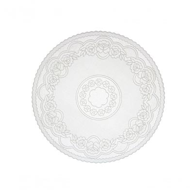 Toalha De Bandeja Crochê Floral 38cm - Uzoo Toalha Bandeja Croche 38cm 1611