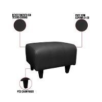 Poltrona Do Papai Com Puff Usb E Porta Copos Ravella Sintético R04 - D'rossi Cor Preto