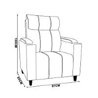 Poltrona Do Papai Com Puff Usb E Porta Copos Ravella Sintético R04 - D'rossi Cor Preto - 5