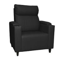 Poltrona Do Papai Com Puff Usb E Porta Copos Ravella Sintético R04 - D'rossi Cor Preto - 10