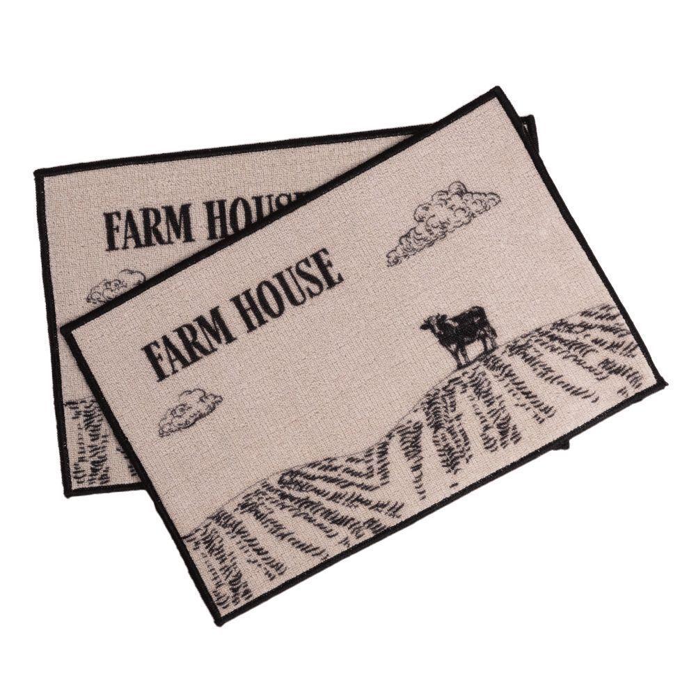 Jogo De Cozinha 3 Pçs Fazenda 120x40 - 60x40cm - Uzoo Jogo Cozinha 3 Pecas 120x40-60x40cm Fazenda - 3