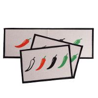 Jogo De Cozinha 3 Pçs Galinha Pimenta 120x40 - 60x40cm - Uzoo Jogo Cozinha 3 Pecas 120x40-60x40cm Galinha Pimenta - 1