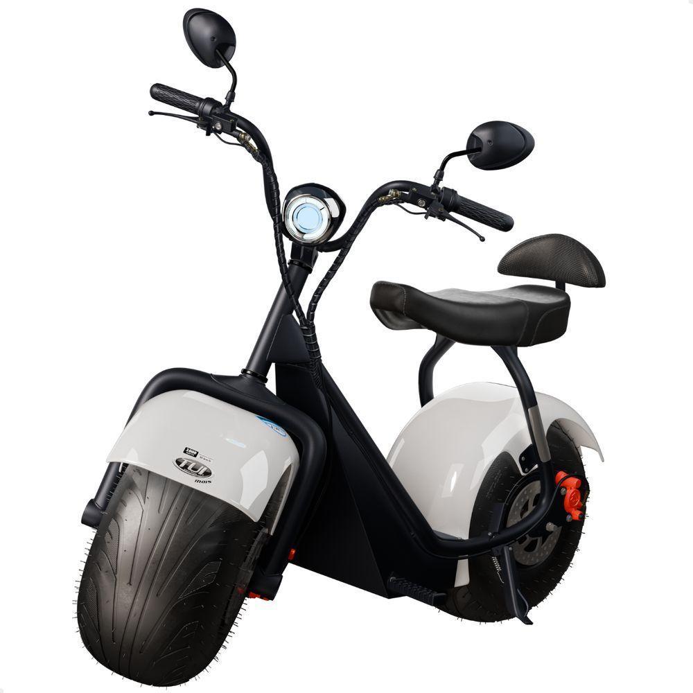 Scooter Elétrica 1000w Tui 2 Lugares Autonomia 60km Sem Cnh Branco - 1