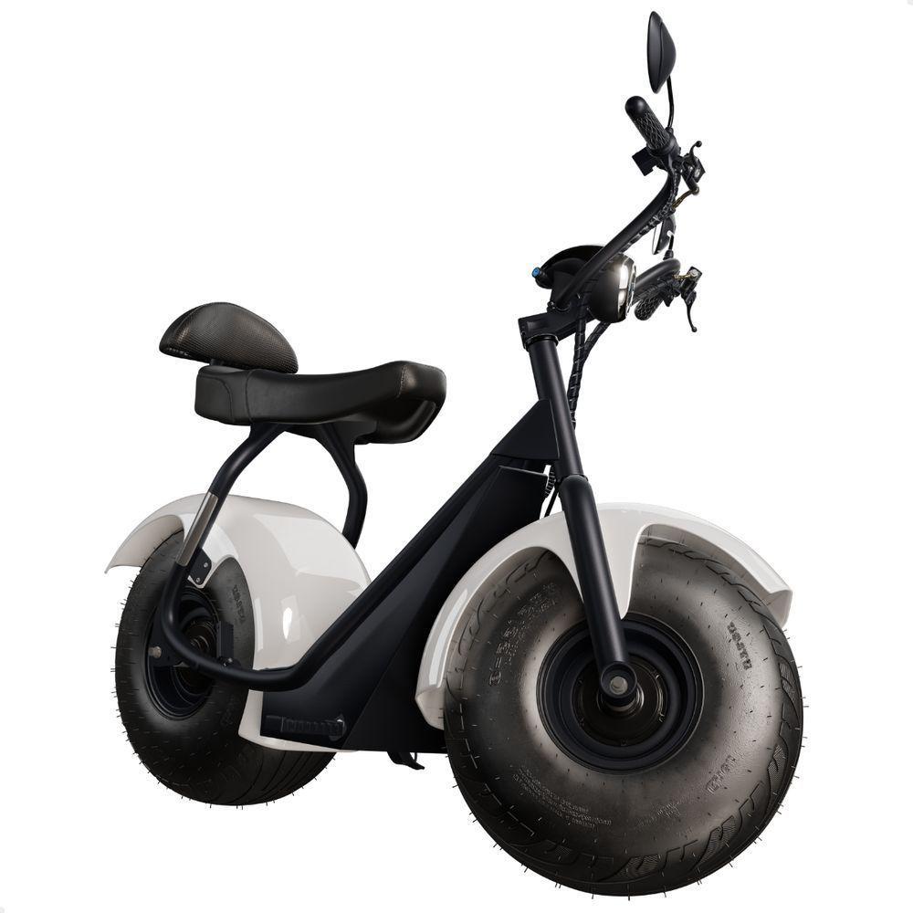 Scooter Elétrica 1000w Tui 2 Lugares Autonomia 60km Sem Cnh Branco - 2