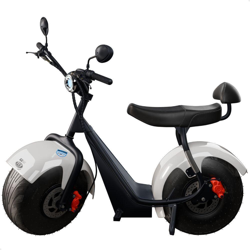 Scooter Elétrica 1000w Tui 2 Lugares Autonomia 60km Sem Cnh Branco - 7