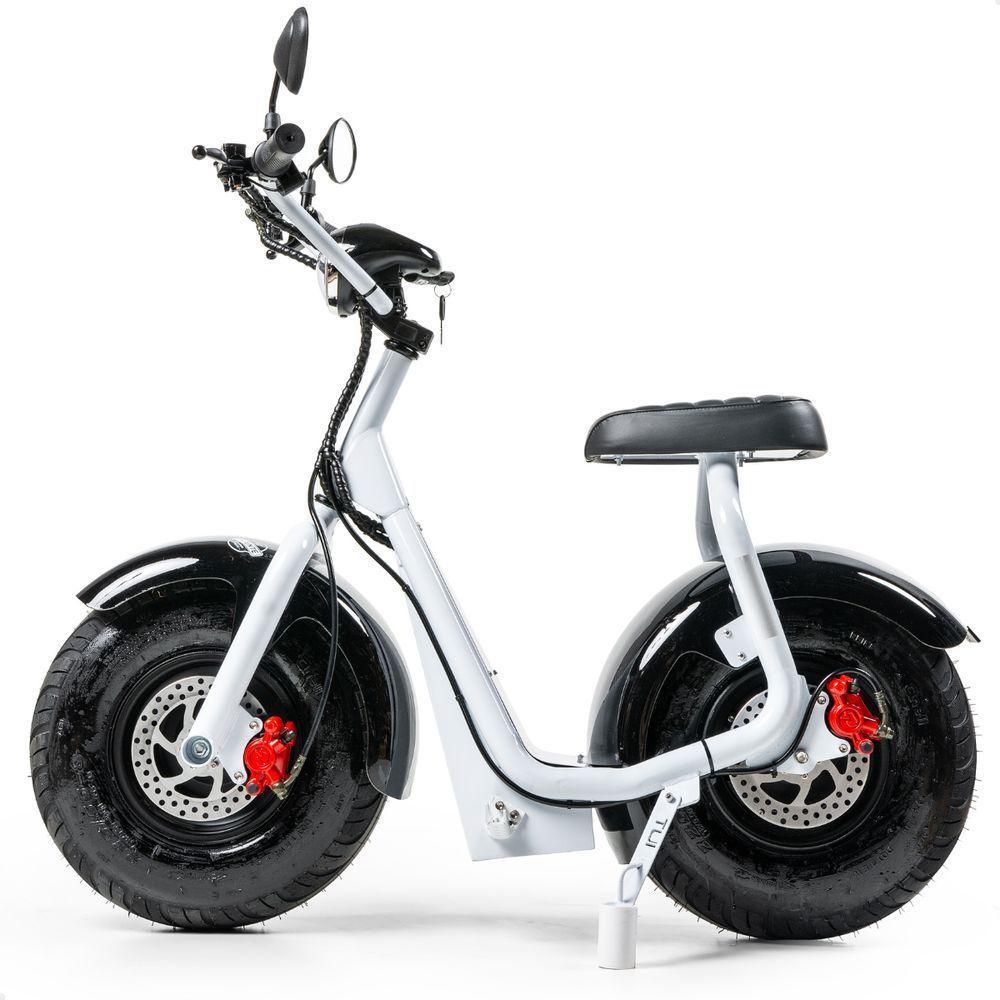 Scooter Elétrica 1000w Tui Pop Moto Patinete Sem Cnh Branco-preto - 2