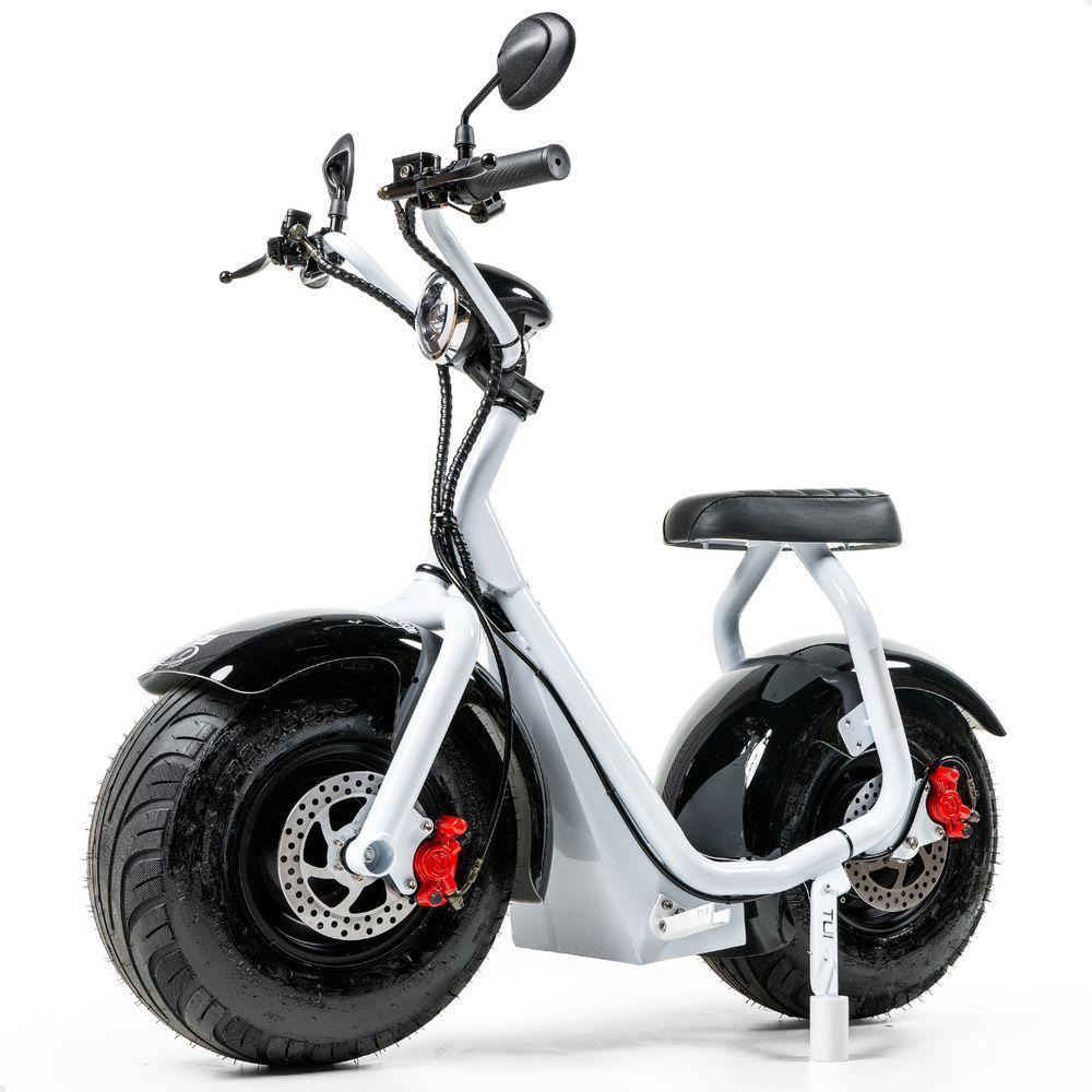 Scooter Elétrica 1000w Tui Pop Moto Patinete Sem Cnh Branco-preto - 10