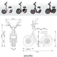 Scooter Elétrica 1000w Tui Pop Moto Patinete Sem Cnh Branco-preto - 5