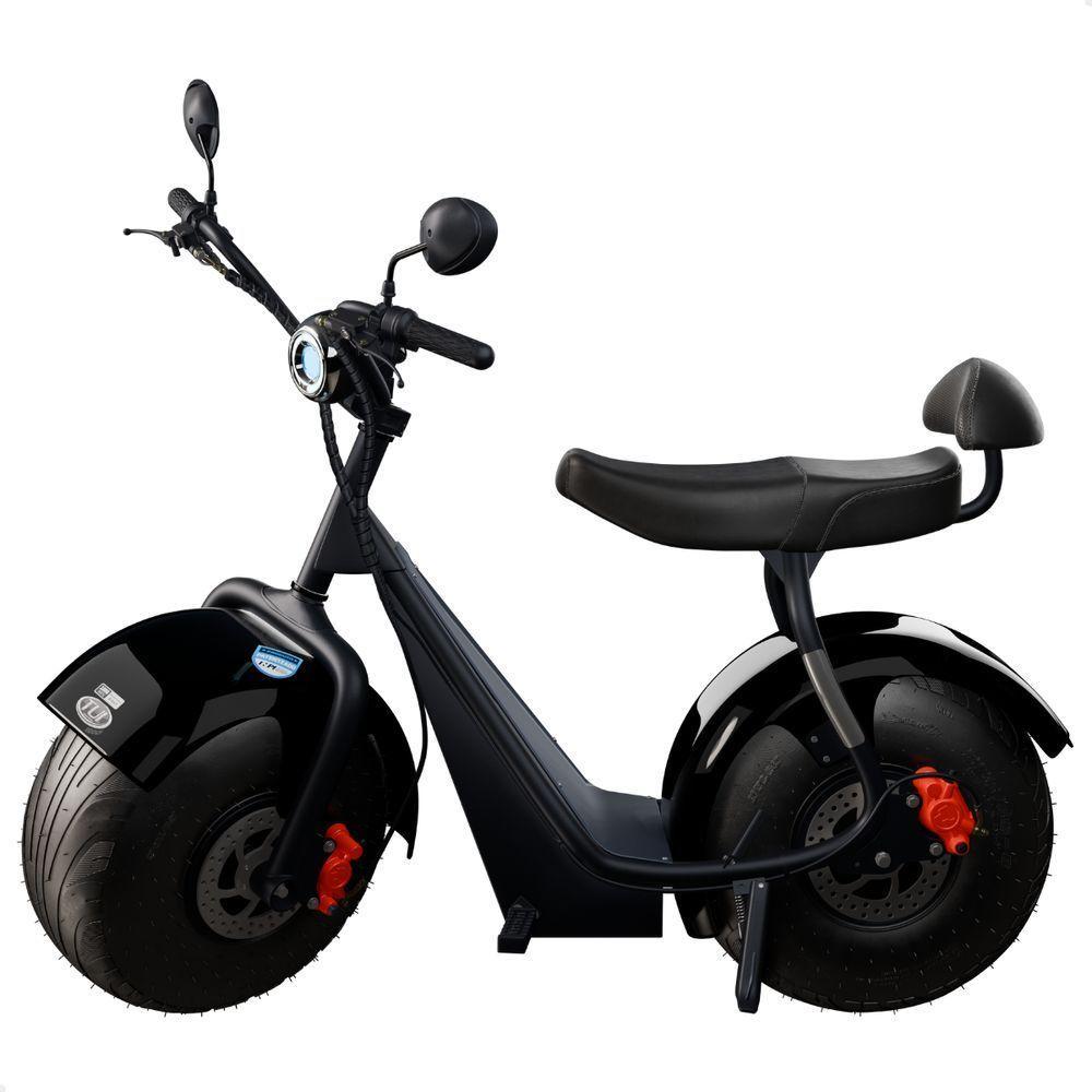 Scooter Elétrica 1000w Tui 2 Lugares Autonomia 60km Sem Cnh Preto - 2
