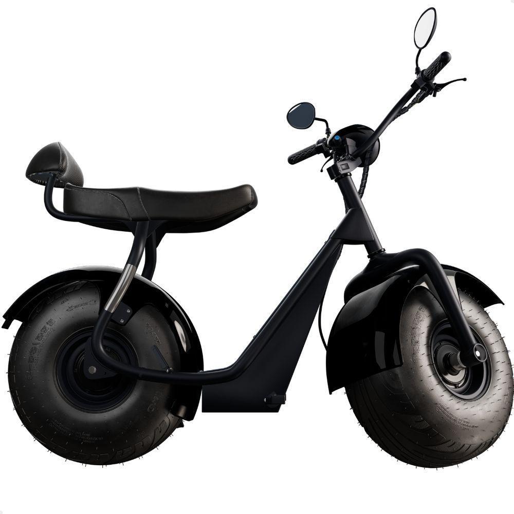 Scooter Elétrica 1000w Tui 2 Lugares Autonomia 60km Sem Cnh Preto - 5