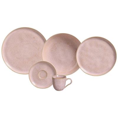 Aparelho de Jantar Bio Litchi 30 Peças Cerâmica Rosa Porto Brasil