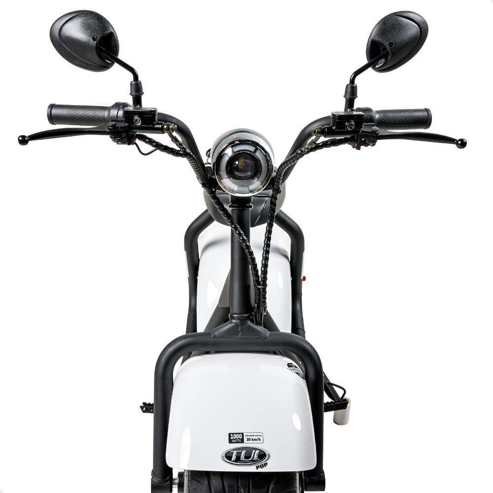 Scooter Elétrica 1000w Tui Pop Moto Patinete Sem Cnh Preto-branco - 4