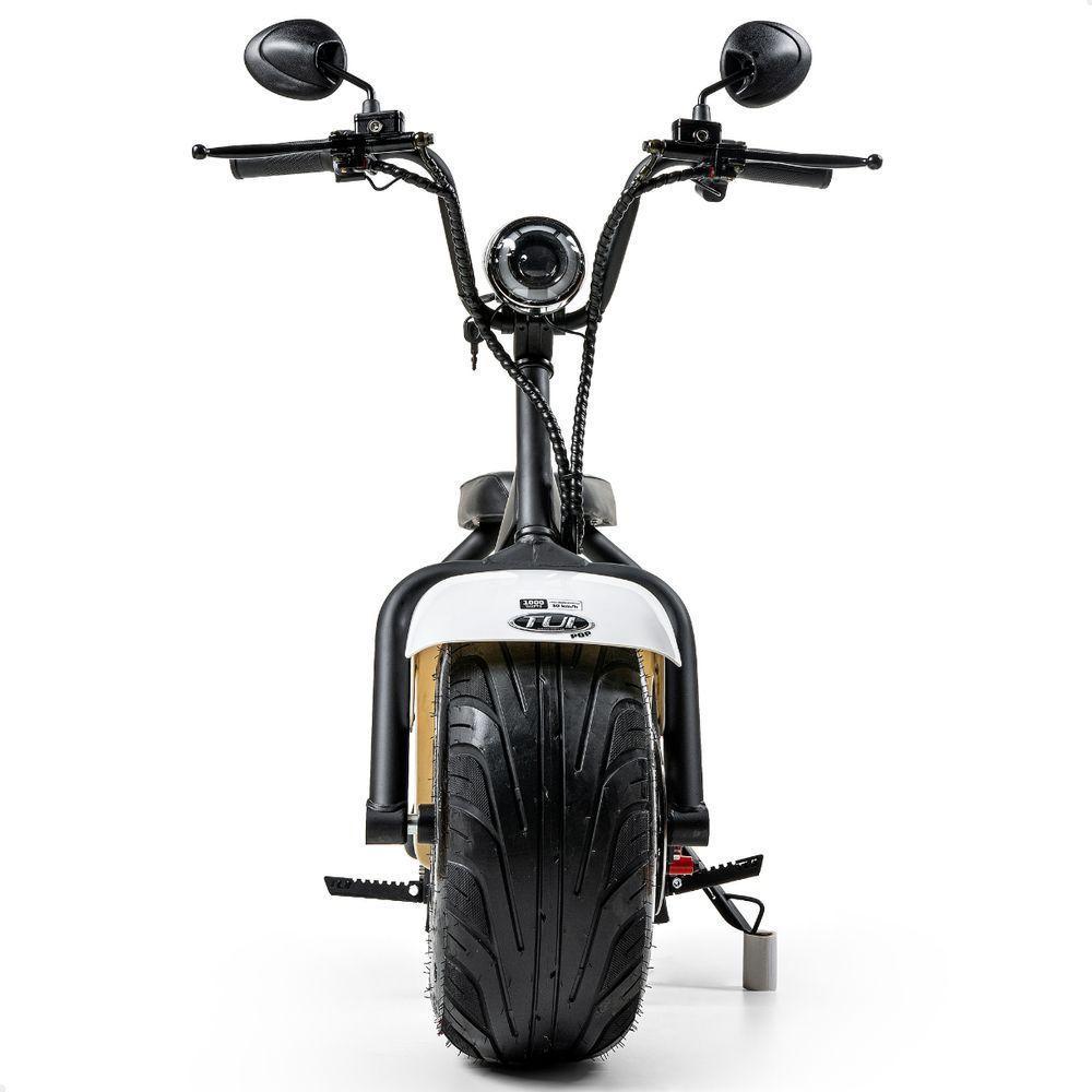 Scooter Elétrica 1000w Tui Pop Moto Patinete Sem Cnh Preto-branco - 8
