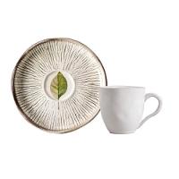 Conjunto De Xícara De Cafezinho Com Pires 06 Peças Bio Evergreen Porto Brasil - 2