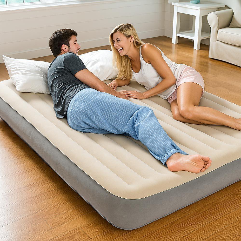 Colchão Casal Inflável Dobrável Dura Beam 191cm Até 272kg Com Reparo Camping E Viagem Intex - 2