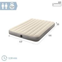 Colchão Casal Inflável Dobrável Dura Beam 191cm Até 272kg Com Reparo Camping E Viagem Intex - 6