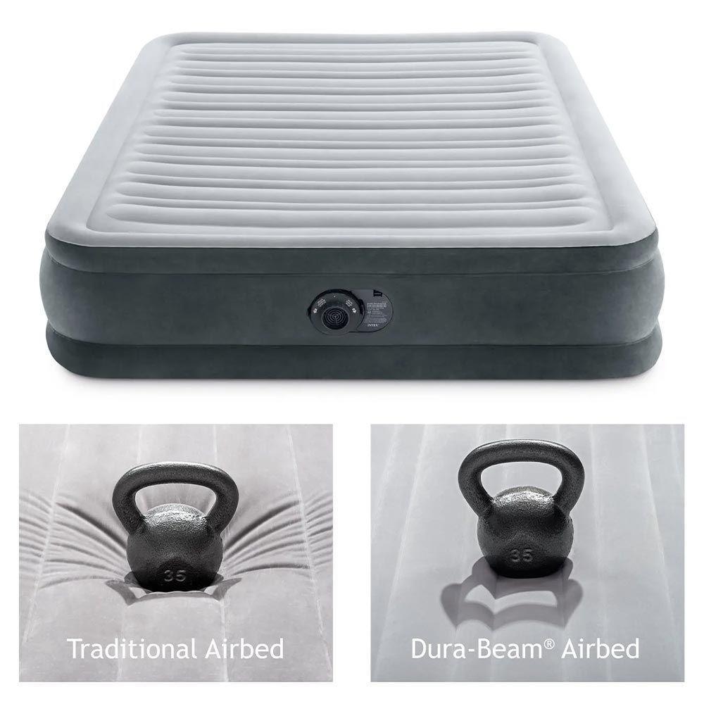 Cama Colchão Inflável Casal Dura-beam Até 272 Kg Confort-plush Com Bomba Elétrica Interna Intex - 3