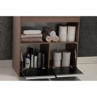 Conjunto Gabinete E Espelheira Plena Max 80 Cm - Bronze/Preto - 6