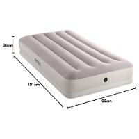 Colchão Inflável Solteiro Dura Beam Fiber Tech Prestige Com Bomba Usb Bege Intex - 6