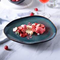 Conjunto De Pratos Rasos Oval 06 Peças Orgânico Oceano Porto Brasil