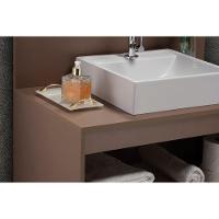 Conjunto Gabinete E Espelheira Plena Max 100 Cm - Bronze/Preto