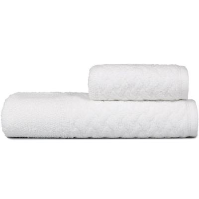 Jogo De Toalhas Banho E Rosto Finesse 380g-m² 100% Algodão Atlântica Off White