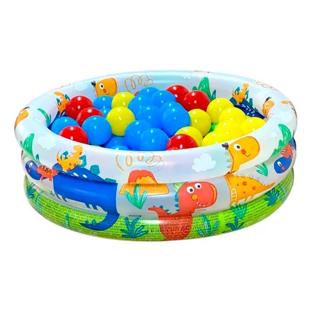 Piscina Inflável Infantil Dino 3 Anéis 28 Litros - Intex - 3