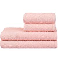 Jogo De Toalhas 4 Pçs Banho E Rosto Finesse 380g-m² 100% Algodão Atlântica Rosa Fada - 1