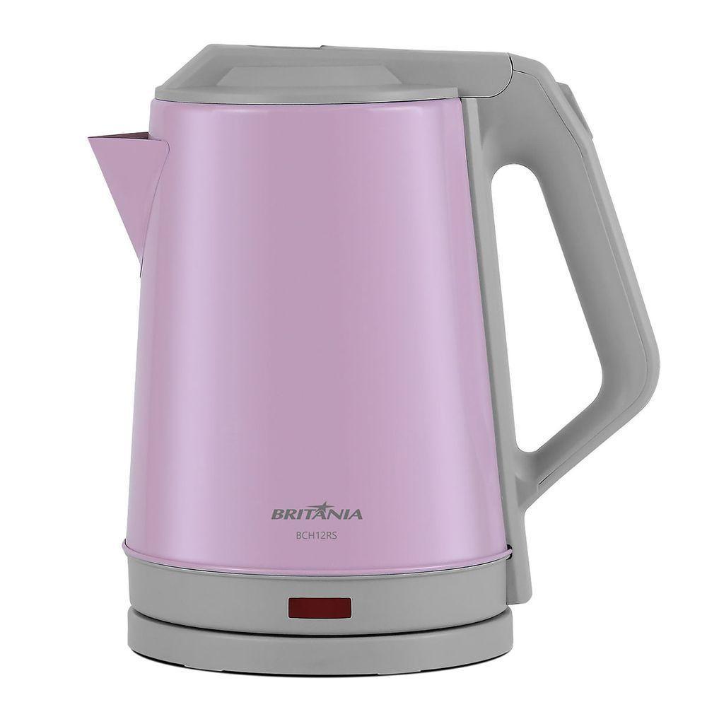 Chaleira Elétrica Rosa Britânia 1,9L Inox BCH12RS 220V - 1