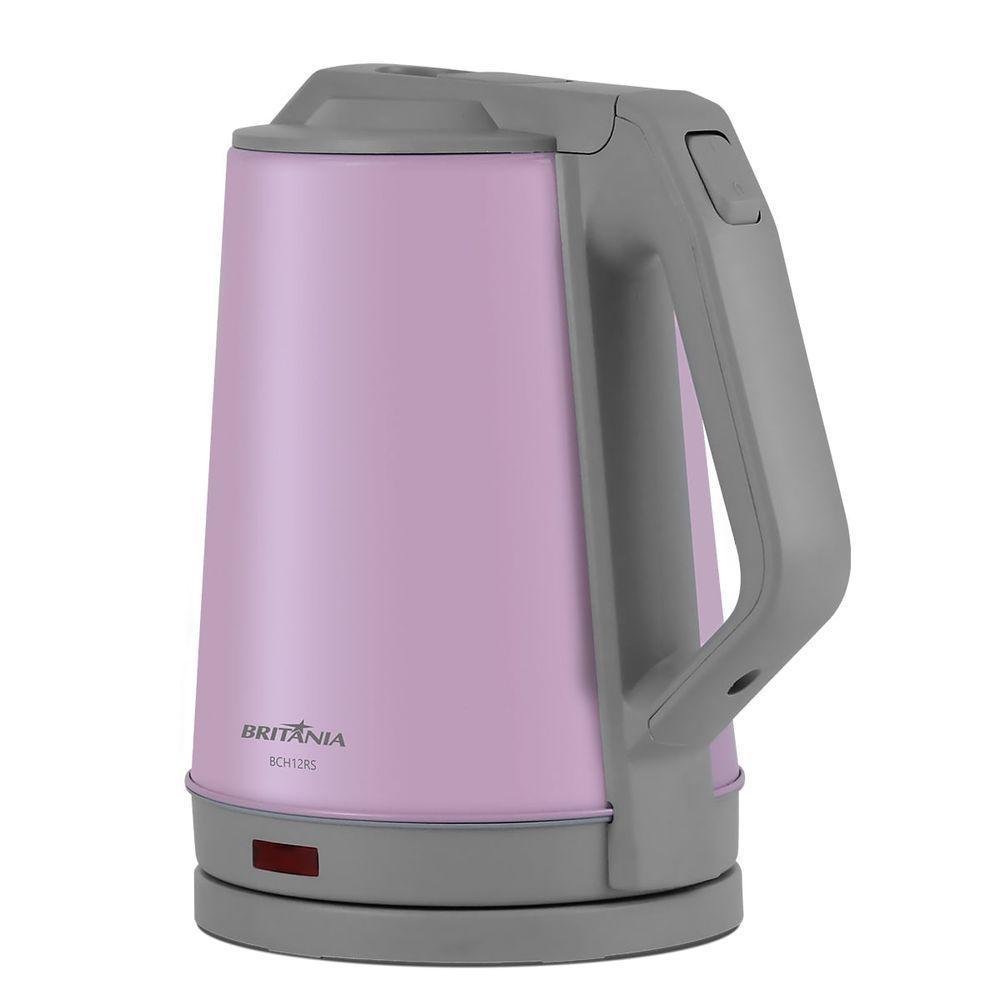 Chaleira Elétrica Rosa Britânia 1,9L Inox BCH12RS 220V - 8
