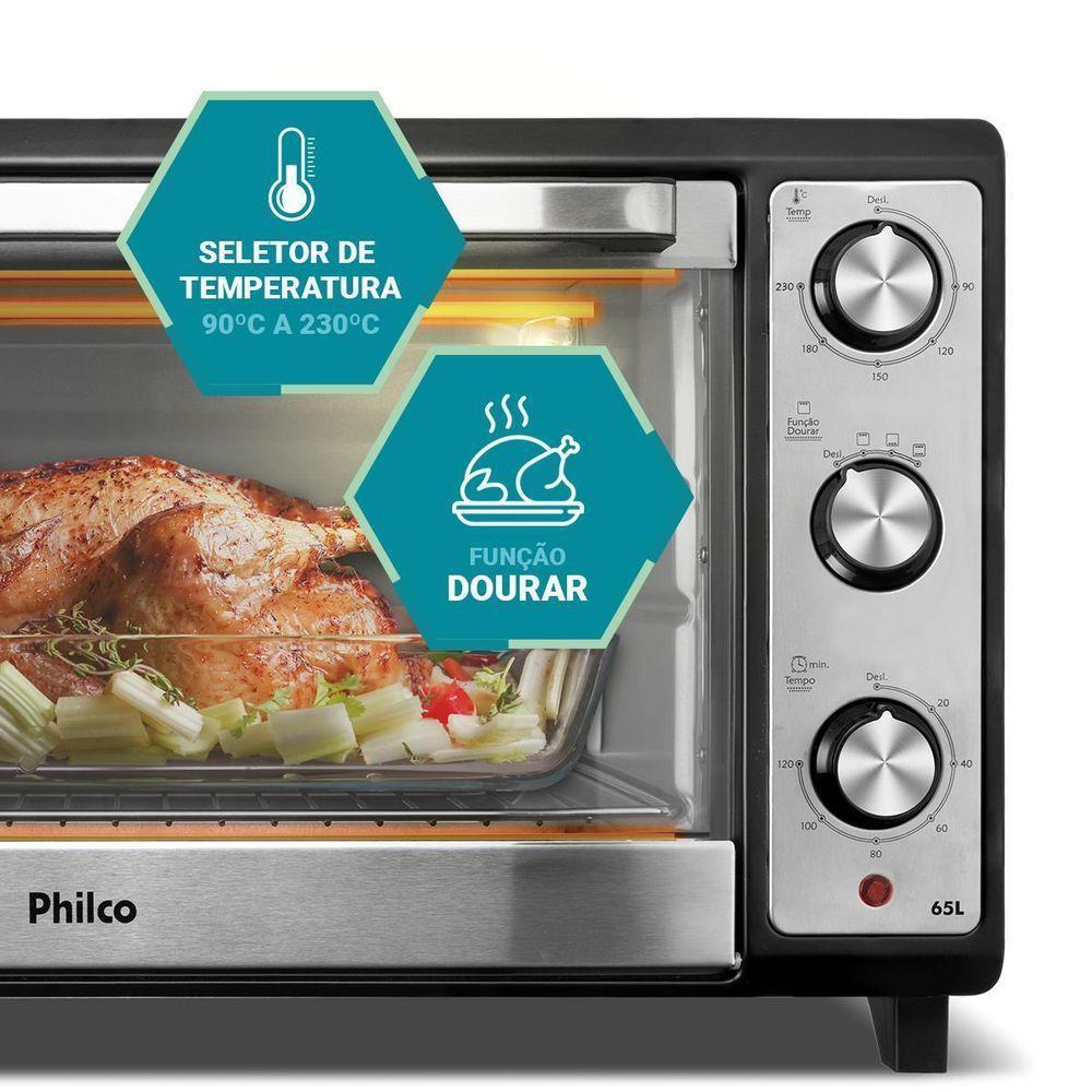 Forno Elétrico 65L Philco Dupla Resistência PFE65 110V - 5