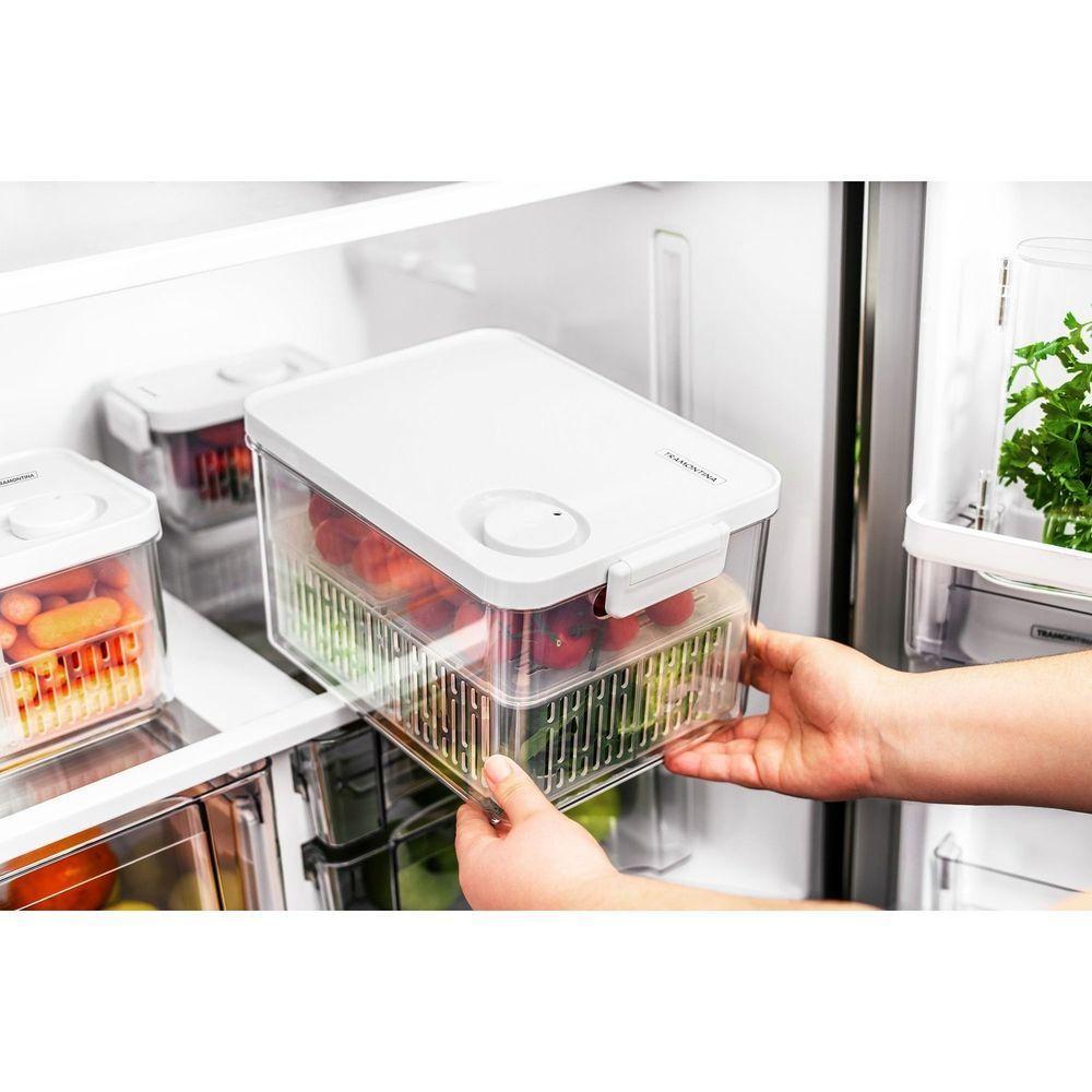 Pote Organizador De Geladeira Tramontina Organizzare Com Controle De Umidade 6,2 L Tramontina - 7