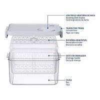 Pote Organizador De Geladeira Tramontina Organizzare Com Controle De Umidade 6,2 L Tramontina - 8