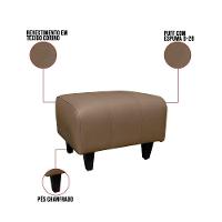 Poltrona Do Papai Com Puff Usb E Porta Copos Ravella Sintético R04 - D'rossi Cor Marrom Chocolate