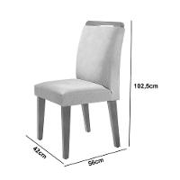 Sala De Jantar Mesa Olímpia 120cm 4 Cadeiras Athena Moderna Turim Grafite e Imbuia