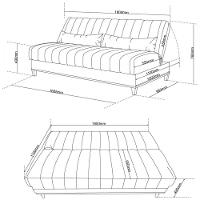 Sofá Cama Com Almofada Duna Veludo Grafite Viero Grafite - 4