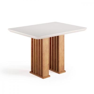 Mesa De Jantar Munique 120x90cm Mel Blonde E Off White Viero Mel-blonde E Off White