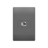 Tomada Para Rede De Informática Fame Habitat Onix Rj45 Cat6 8 Vias Com Placa 4x2 Onix - 1